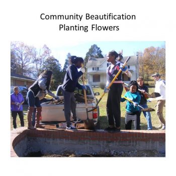 beautification planting flowers